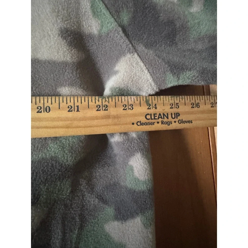 Columbia Fleece Jacket XL Green Camo Full Zip Mock Neck Gorpcore